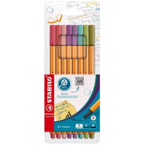 Fineliner point 88&reg; Etui 0,4 mm Kartonetui mit 8 Stiften
